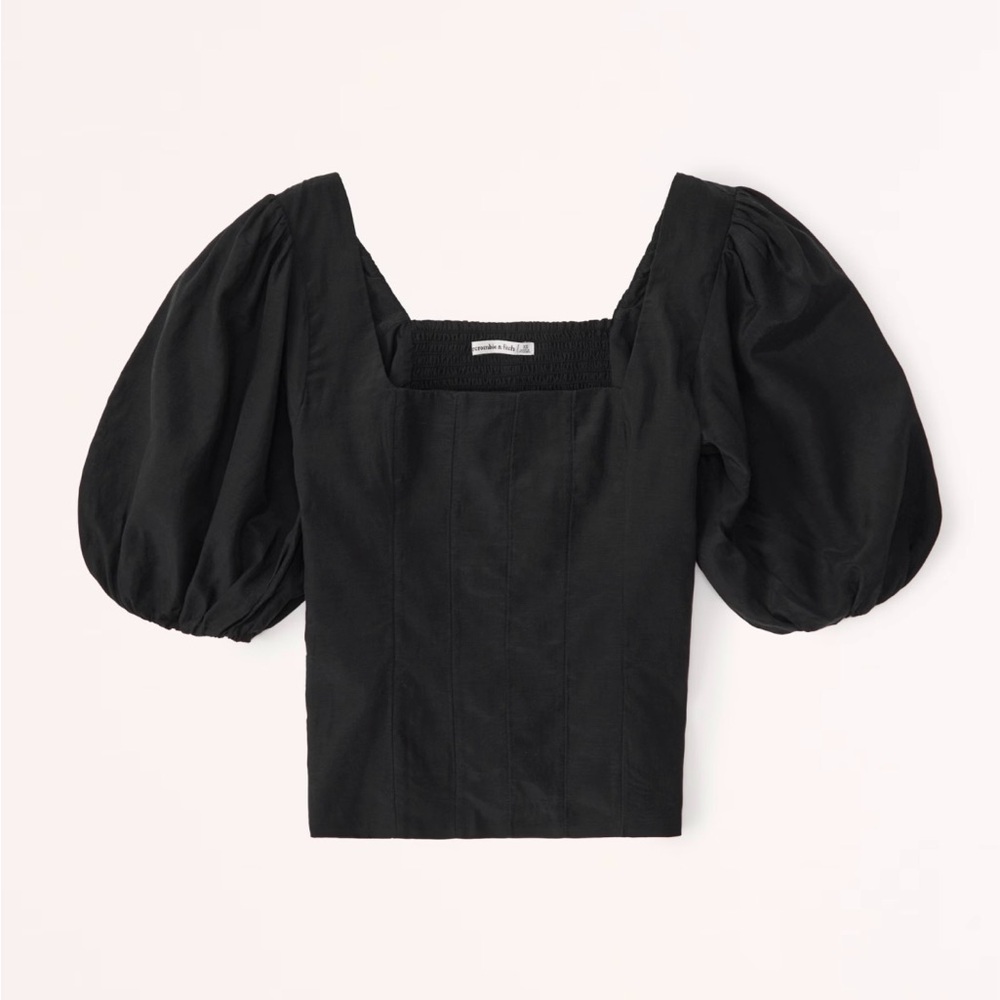 NWOT Abercrombie Puff Sleeve Squareneck Top sz XXS